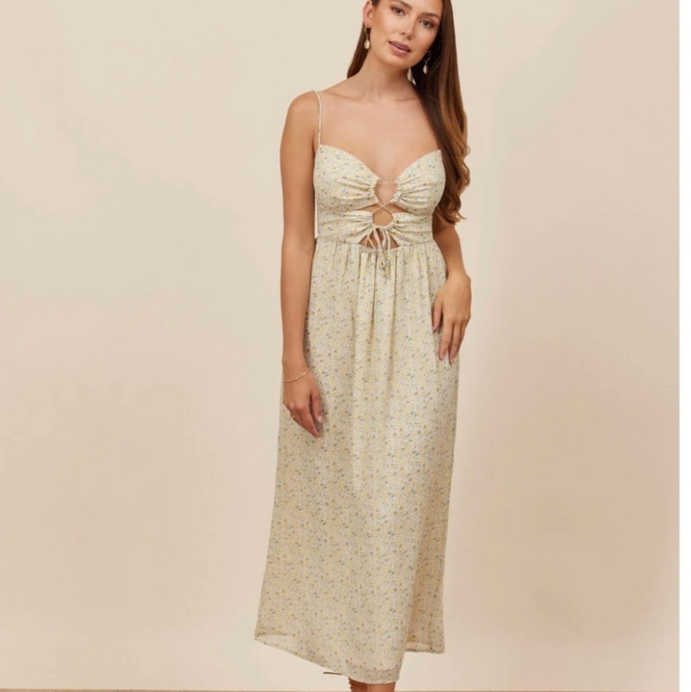 Park & Fifth Wylie Floral Dress In Buttercup